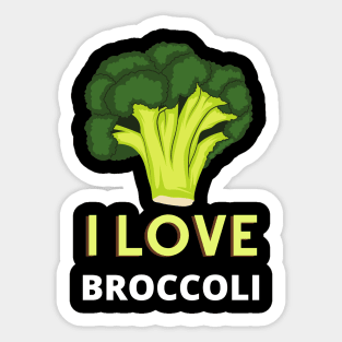 I Love Broccoli Sticker